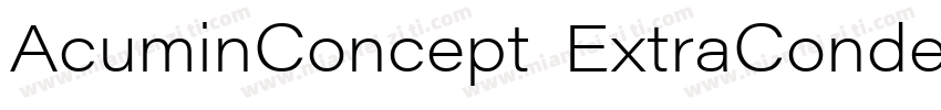 AcuminConcept ExtraCondensedSemibol字体转换